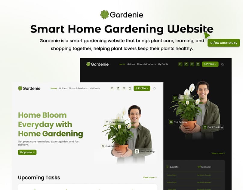 Case Study - Smart Home Gardening Website UI/UX Design